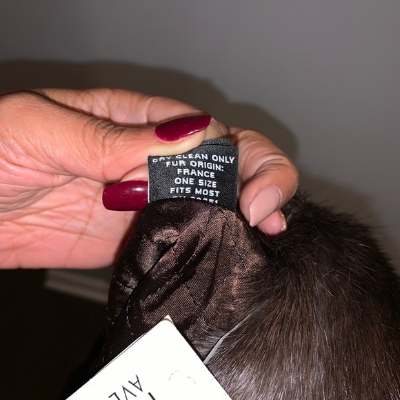 NWT Quilted and Rabbit Fur Hat - Picture 5 of 6